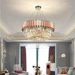 E14 LED Crystal Stainless Steel Rose Gold Pendant Lights
