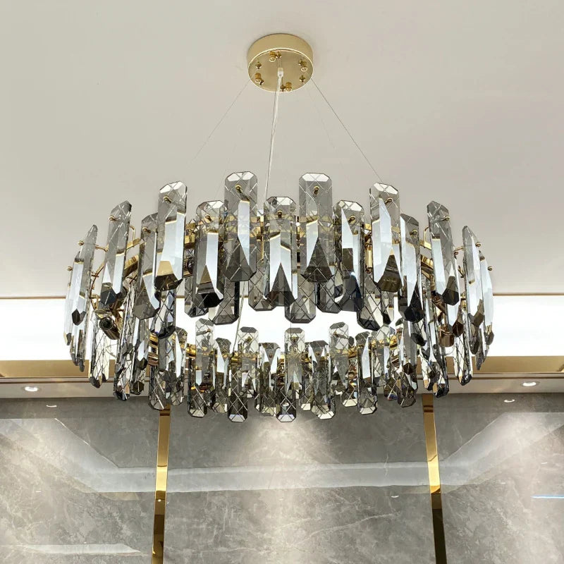 Crystal LED Chandelier for Elegant Living Room, Dining, Bedroom, Kitchen