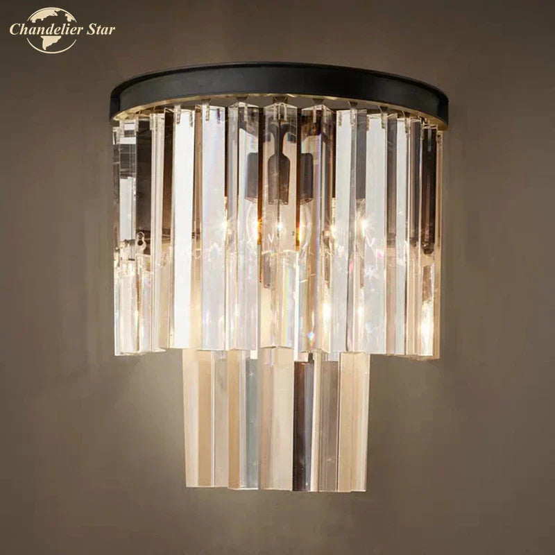 Crystal Wall Lamp: Postmodern Luxury for Bedroom, Living Room, Hotel - Creative Indoor Lighting