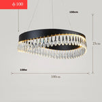 Crystal Stainless Steel LED Chandelier for Foyer