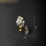 Crystal LED Wall Sconce for Bedroom Corridor - Designer Black Gold Wall Light