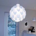 Pinecone Pendant Light - Modern White Acrylic Lamp for Dining Room