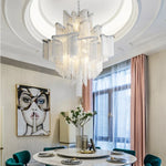 Retro Vintage LED Aluminum Chandelier Lighting in Gold Chrome Silver