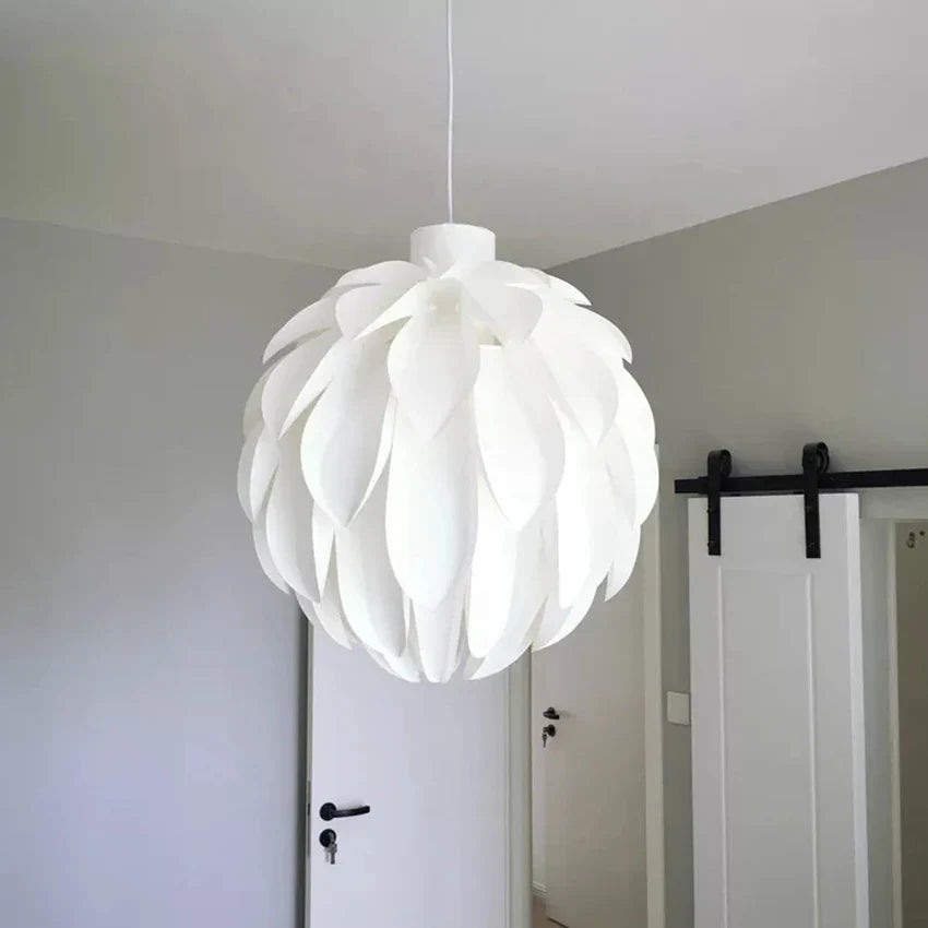 Pinecone Pendant Light - Modern White Acrylic Lamp for Dining Room