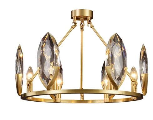 Crystal Chandelier LED Lighting Fixture for Luxurious Living Spaces