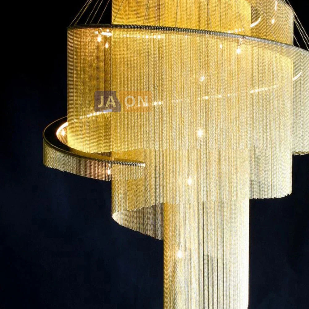 Chain Chandelier Lighting Suspension for Staircase