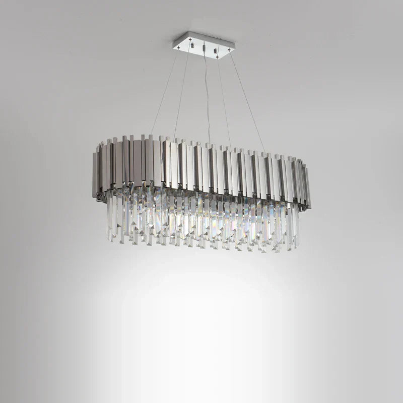 Crystal Oval LED Chandelier Lighting for Dinning Room