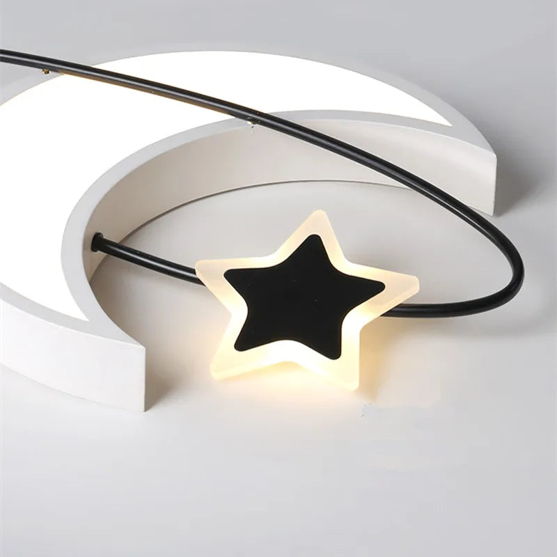 Modern Moon Ceiling Light for Kids Room and Bedroom Decoration