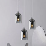 Smoke Grey Glass Chandelier for Living room Bedroom Kitchen Coffee Shop Light