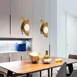 Postmodern Iron Pendant Light with 2 Heads for Home, Kitchen, Dining Room