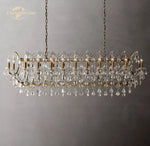 Crystal Iron Chandelier: Modern Brass Candle Chandeliers for Living Dining Room