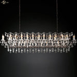 Iron Crystal LED Chandelier: 19th Century Style Kitchen Pendant Light