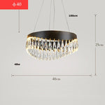 Crystal Stainless Steel LED Chandelier for Foyer