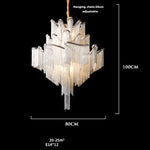 Retro Vintage LED Aluminum Chandelier Lighting in Gold Chrome Silver