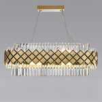Gold LED Crystal Clear Art Deco Chandelier for Foyer