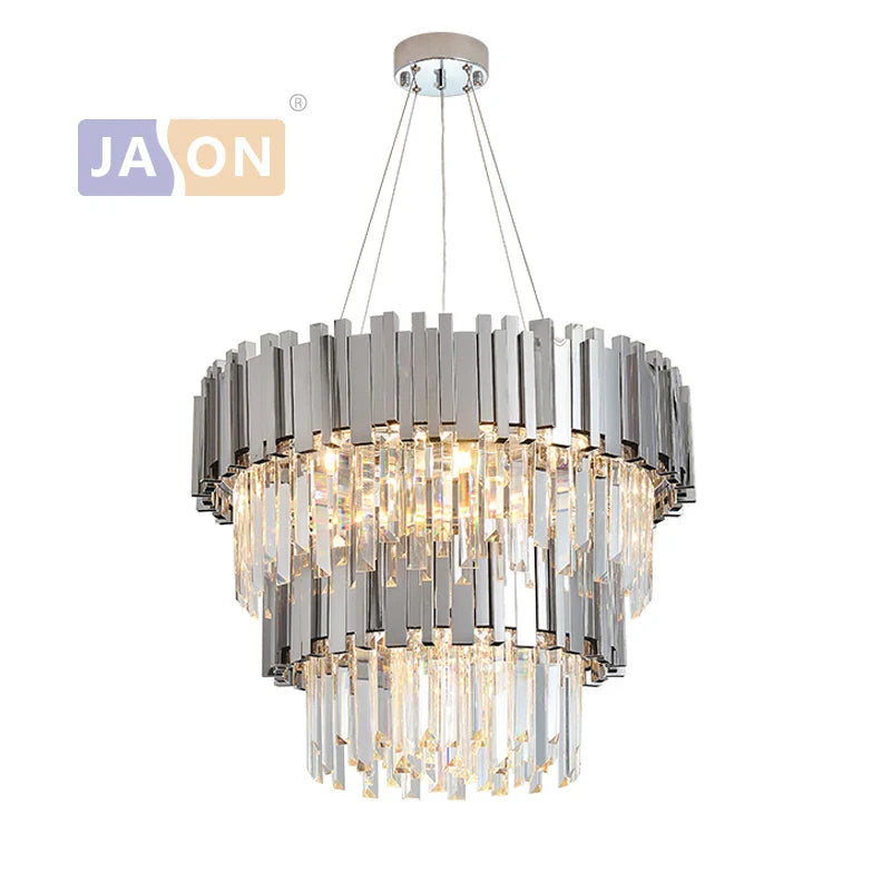 Crystal Oval LED Chandelier Lighting for Dinning Room