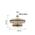 Gold Stainless Steel Crystal Chandelier for Dinning Room