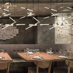 Nordic Iron Glass LED Chandelier Modern Living Room Bedroom Pendant Light