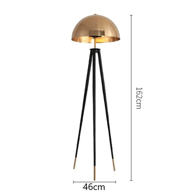 Coyote Gold Tripod Floor Lamp for Home Decor in Living Room or Bedroom