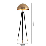 Coyote Gold Tripod Floor Lamp for Home Decor in Living Room or Bedroom