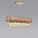E14 LED Crystal Stainless Steel Rose Gold Pendant Lights