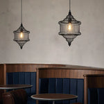 Cage Light Frame Pendant Industrial Single Head Black Nordic Creative Fixture