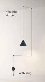 Geometric LED Pendant Light for Living Room Bedside - Nordic Style Glam Fixtures