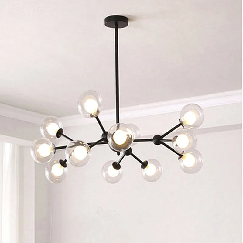 Black Postmodern Sputnik Chandelier for Dining Room and Home Decor