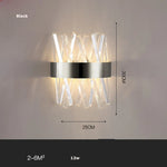 Gold Black LED Wall Sconce Light for Bedroom Corridor