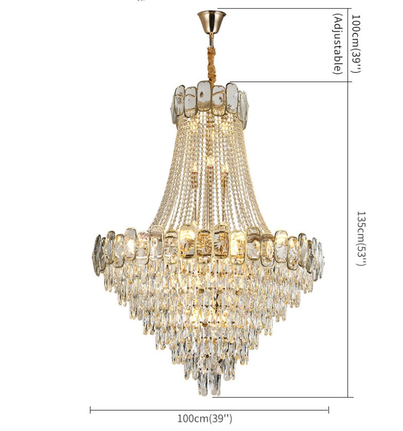 Castel 39" Contemporary Chandelier