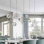 Frosted Glass Ball Pendant Light for Dining Room and Kitchen Decor
