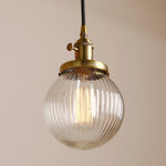 Clear Glass Globe Pendant Lights E27 Hanglamp for Living Room Loft