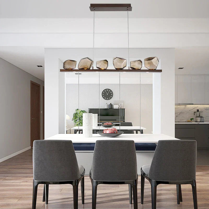 Stone Design G4 LED Round Chandelier for Modern Foyer Lighting