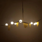 Gold Bubble Chandelier G9 LED Tassel Kitchen Island Lighting