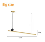 Linear LED Gold Pendant Light for Island, Restaurant, Bar - Nordic Designer Style