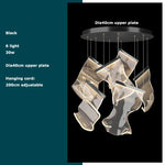 Golden Love Paper Chandelier: Postmodern LED Designer Lighting for Foyer