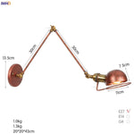 Antique Black Wall Lamp Vintage Industrial Sconce LED Applique Murale