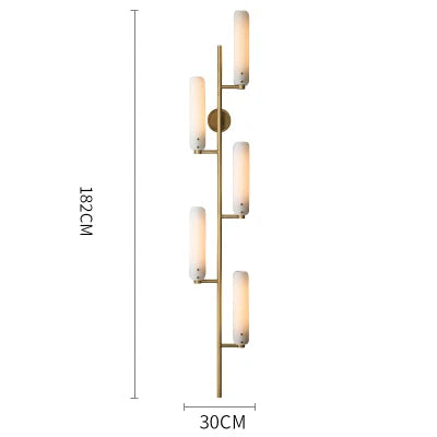 Modern Art Deco LED Wall Sconce Copper Gold White Bedroom Foyer Light