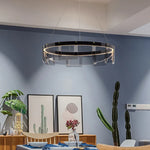 Stratos Glass LED Chandelier Rings for Dining Hall Bedroom Luxury Lighting
