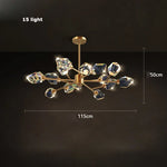 Crystal Copper Round Chandelier: Elegant LED Suspension Lamp for Dinning Room