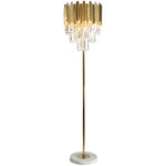 Postmodern Crystal Marble LED Floor Lamp for Bedroom