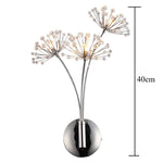 Dandelion Crystal Flower Wall Lamp for Bathroom, Bedroom, Living Room.