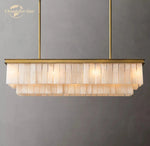 LED Marble Glace Calcite Chandelier for Kitchen Island, Dining & Living Room