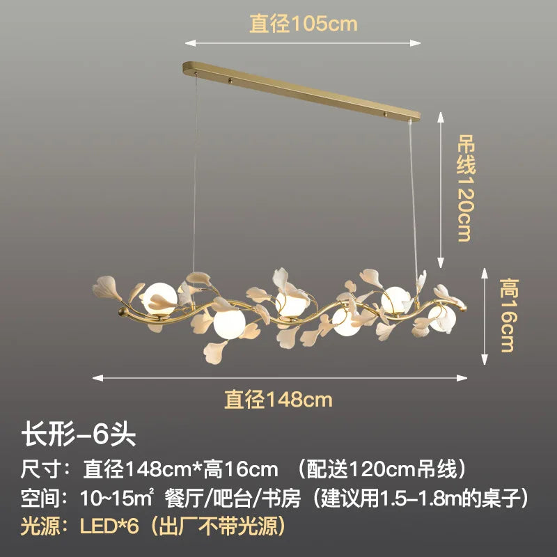 Nordic Glass Ball Chandelier with Petals by - Luxury Interior Lighting