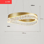 Crystal Stainless Steel LED Chandelier for Foyer