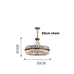 Gold Stainless Steel Crystal Chandelier for Dinning Room