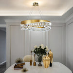 Crystal Stainless Steel LED Chandelier for Foyer