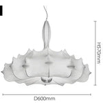 Zeppelin Silk Chandelier: Hand-Woven Modern Japanese Country Style Dining Room Lamp