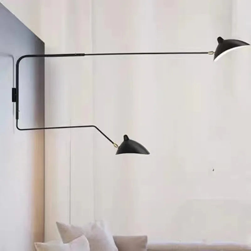 Black Serge Mouille Wall Lamp: Nordic Design, Creative Living Room Decor