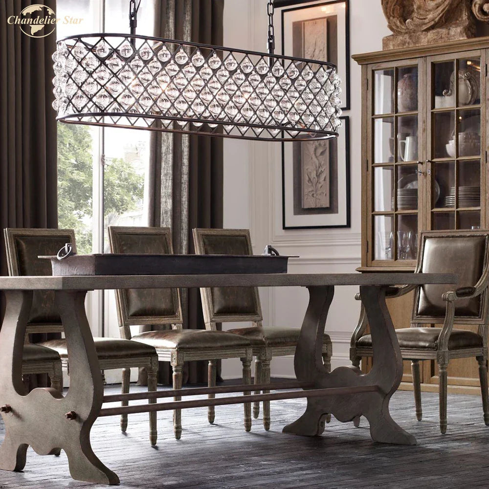 Glass Drop Chandelier Pendant Lights for Living Dining Room